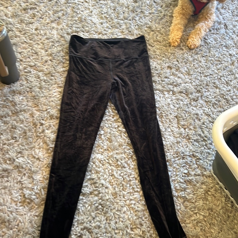 Athleta elation velvet leggings. Size medium.  Excellent condition